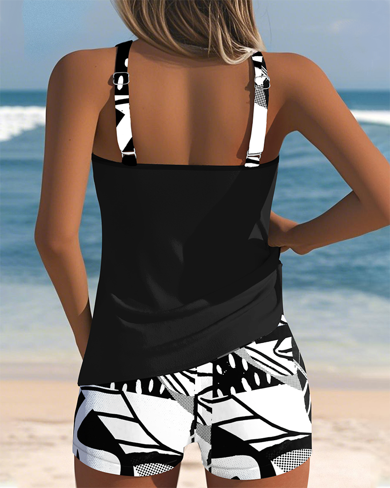 Ella - Swimsuit Tank Top with Boxer Set
