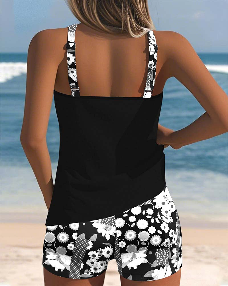 Colette - Tankini with Printed Boxer
