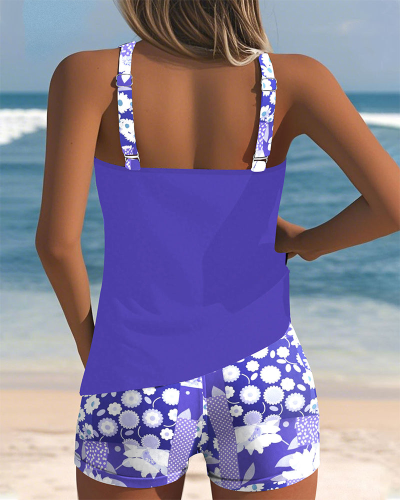 Colette - Tankini with Printed Boxer