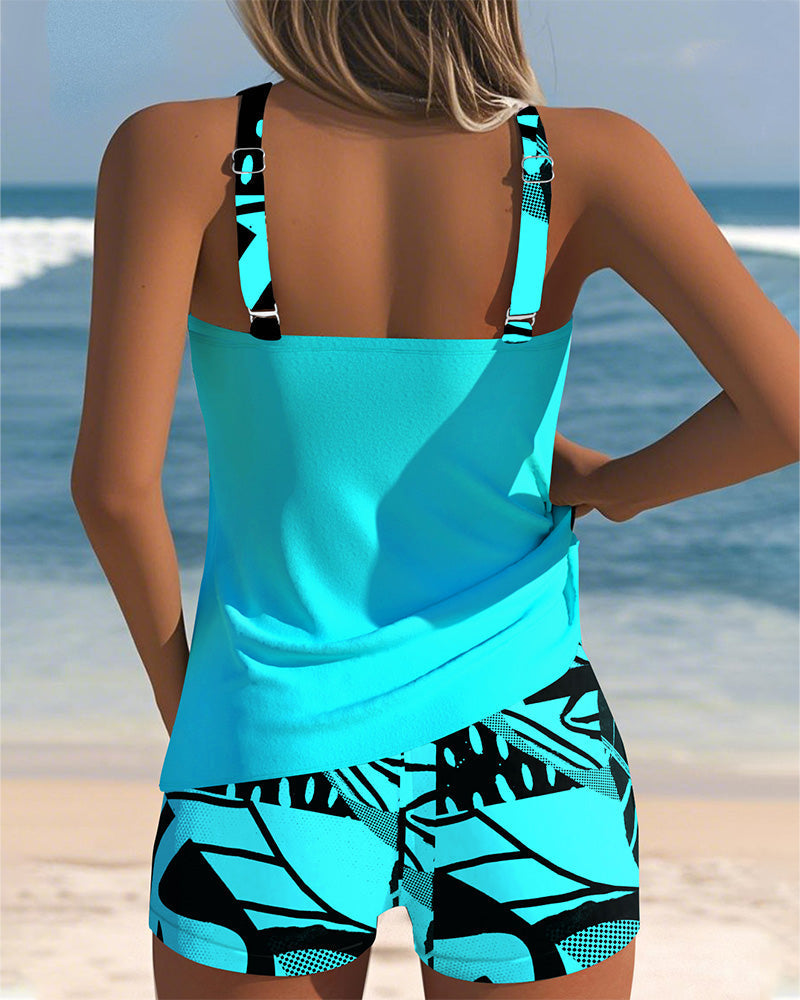 Ella - Swimsuit Tank Top with Boxer Set