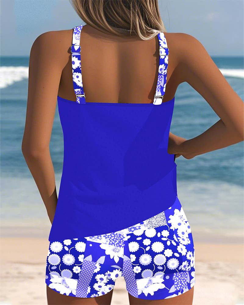 Colette - Tankini with Printed Boxer