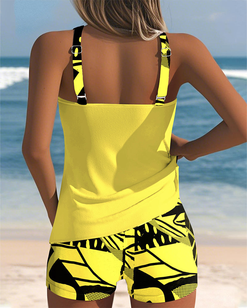 Ella - Swimsuit Tank Top with Boxer Set
