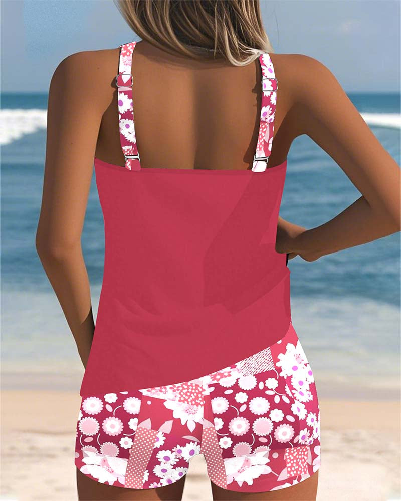 Colette - Tankini with Printed Boxer