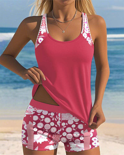 Colette - Tankini with Printed Boxer
