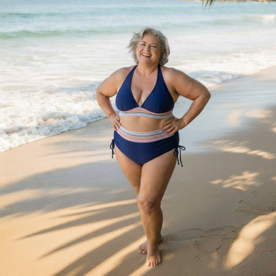 Frances – High-Waisted Bikini Set with Tummy Control