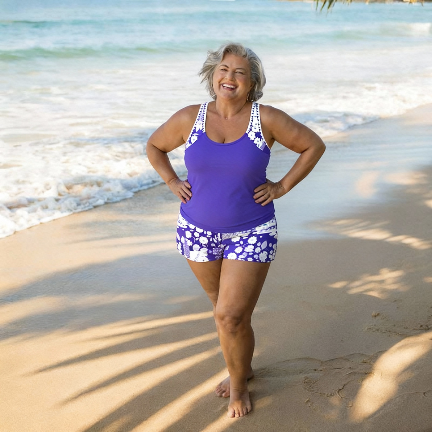 Colette - Tankini with Printed Boxer
