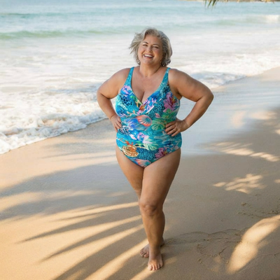 Maisie – Nautical cut-out swimsuit